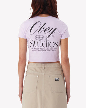 W' Global Studios Cropped Chloe Fitted Orchid Petal