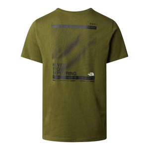 Foundation Mountain Lines Graphic Tee Forest Olive