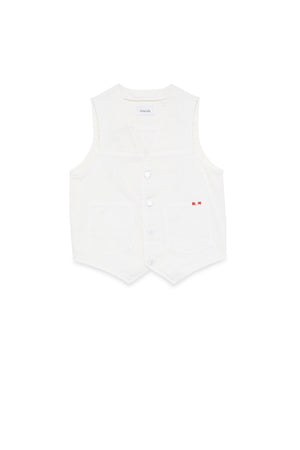 W' Vest Bull Stone Washed Off White