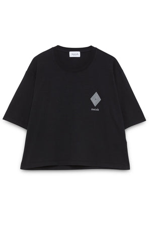 W' T-Shirt Logo Washed Black
