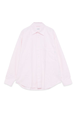 Shirt Dropped Oxford Stripe Washed Pink