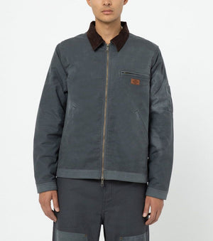 Lucas Waxed Zip Jacket Charcoal Grey