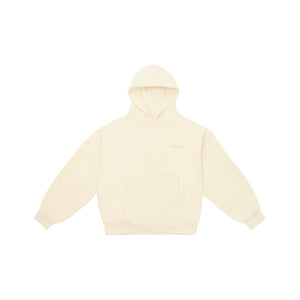 Double Layer Embroidered Hoodie Heavy Cream