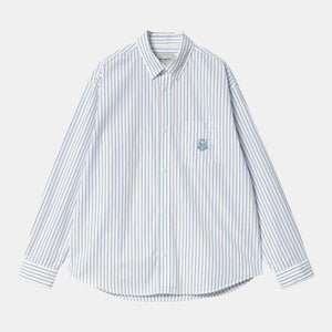 Linus Shirt Stripe Bleach / White