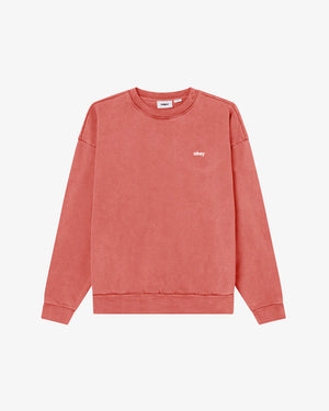 Lowercase Pigment Crew Fleece Pigment Mineral Red