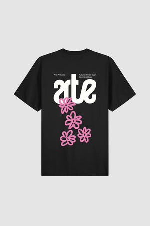 Flowers Back T-Shirt Black