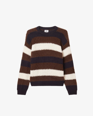 Charles Crewneck Sweater Brown Multi