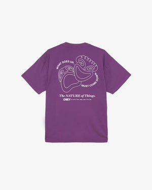 Obey The Nature Of Things Heavy Weight Tee Imperial Purple