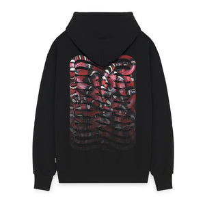 Ribs Coral Hoodie Black