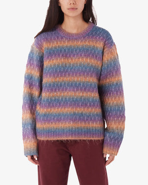 W' Daytrip Crew Sweater Purple Multi