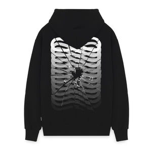 Ribs Glass Hoodie Black