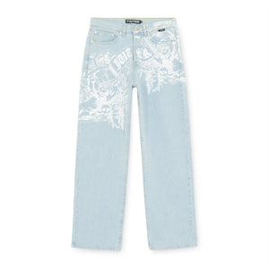 Paradise Loose Denim Pants Light Blue