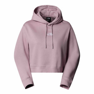 W Essential Crop Hoodie Ashen Purple