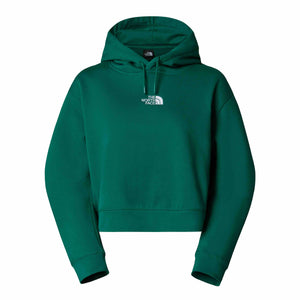 W' Essential Crop Hoodie Evergreen