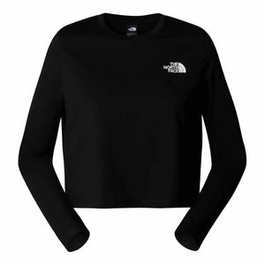 W' LS Simple Dome Crop Tee TNF Black