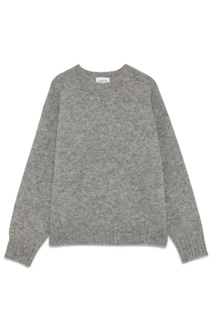 W' Crew Neck Alpaca Sweater Grey