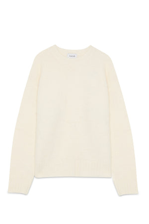 W' Crew Neck Alpaca Sweater White