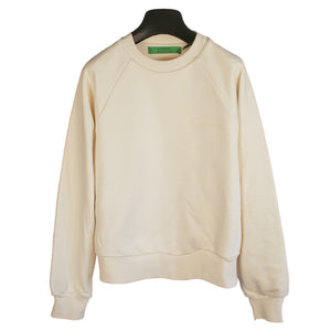 Double Layer Crewneck With Double Embroidery Heavy Cream