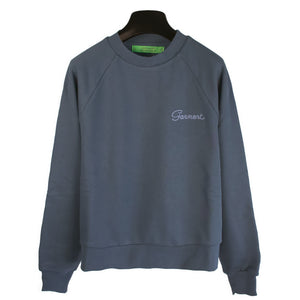 Double Layer Crewneck With Double Embroidery Midnight Navy