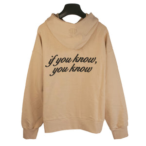 Embroidered Hoodie Sand