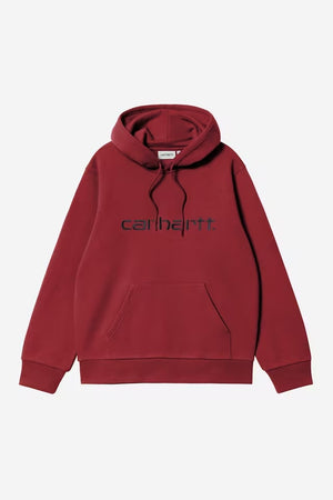 Hooded Carhartt Sweat Scarlet / Graphite