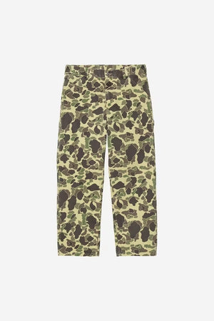 Duck Single Knee Pant Camo Duck Green Stone Washed