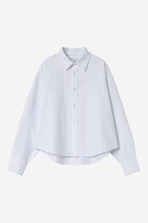 W' L/S Cassel Shirt Cassel Stripe, White / Bleach