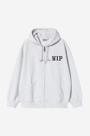 Hooded Mini Wip Sweat Jacket Ash Heather Stone Washed
