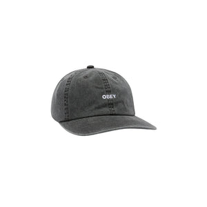 Pigment Bold 6 Panel Strapback Black