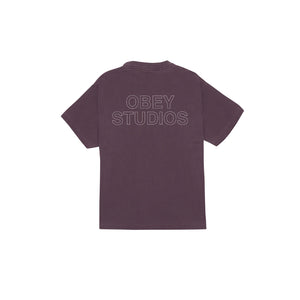 Obey Studios Outline Tee Pigment Plump Perfect