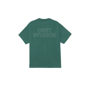 Obey Studios Outline Tee Pigment Rainforest