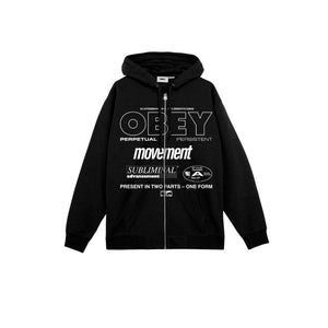 Obey Persistent Movement Zip Fleece Black