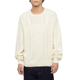 Script Cable Sweater Whitecap Gray