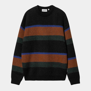 Merton Sweater Sundling Stripe Deep Hamilton Brown