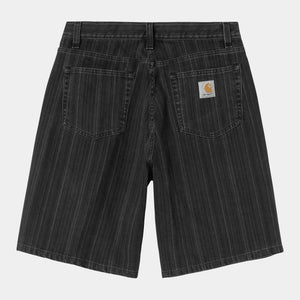 Rylan Short Rylan Stripe, Black Stone Washed