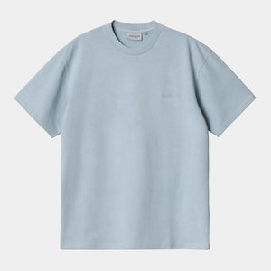 Duster Script T-Shirt Misty Sky Garment Dyed