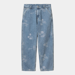 Stamp Pant Blue Bleached