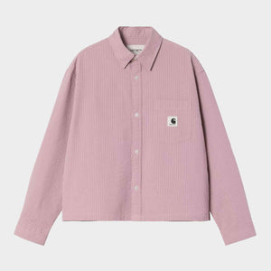 W' L/S Toland Shirt Toland Stripe, Pink Fog