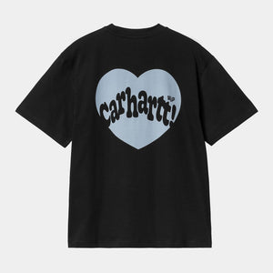 W' Amour T-Shirt Black / Misty Sky