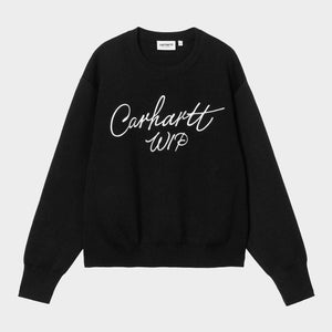 W' Signature Sweater Black / Wax